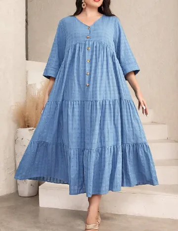 Rochie lunga SHEIN CURVE, albastru