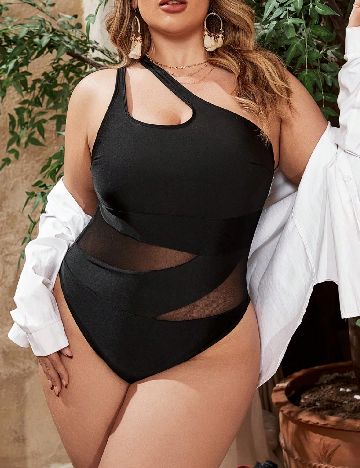 Costum de baie SHEIN CURVE, negru