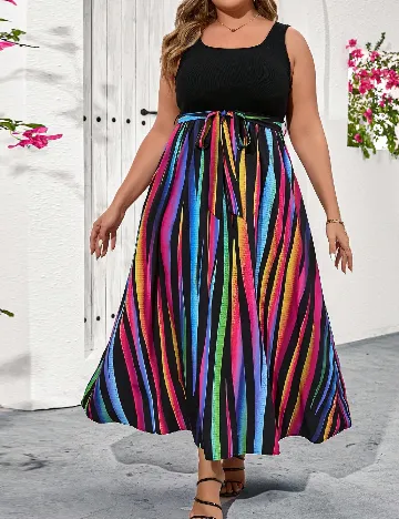 Rochie lunga SHEIN CURVE, mix culori