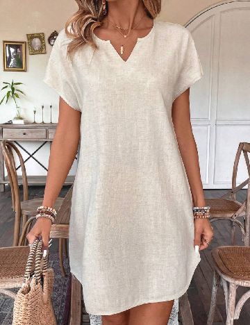 Rochie scurta SHEIN, crem