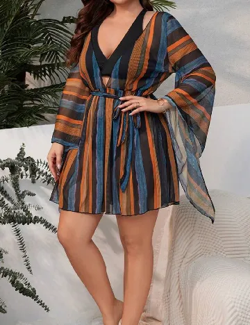 Rochie de plaja SHEIN CURVE, mix culori