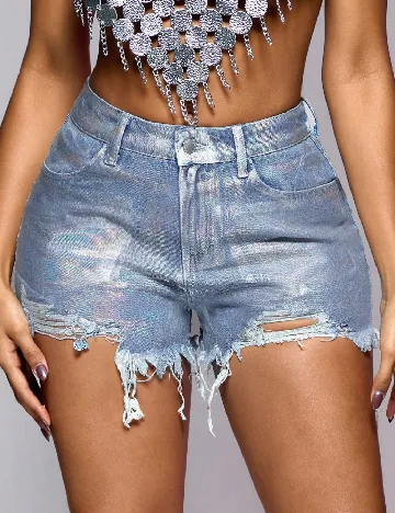 Pantaloni scurti SHEIN, albastru