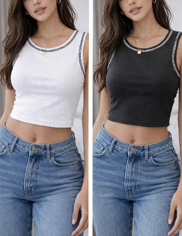 Set topuri 2 bucati SHEIN, mix culori