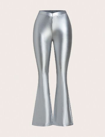 Pantaloni SHEIN, argintiu
