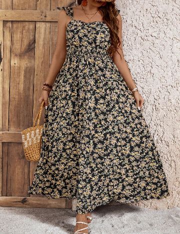 Rochie lunga SHEIN CURVE, floral print