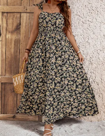 Rochie lunga SHEIN CURVE, floral print