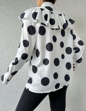 Bluza SHEIN, alb/negru