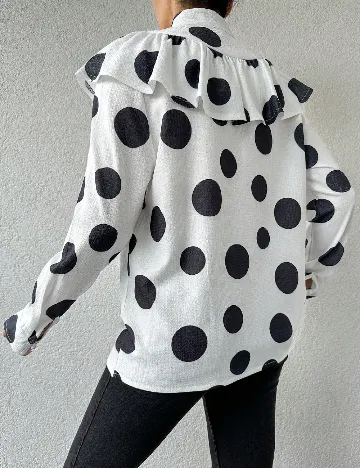 Bluza SHEIN, alb/negru