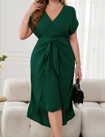 Rochie medie SHEIN CURVE, verde