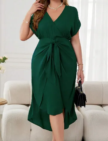 Rochie medie SHEIN CURVE, verde