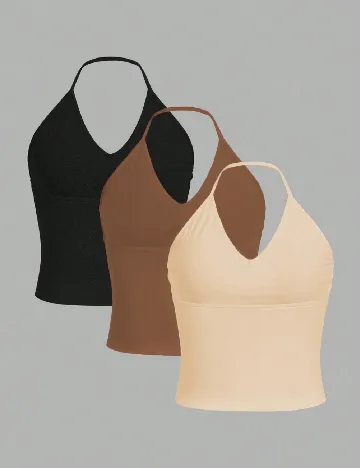 Set topuri 3 bucati SHEIN CURVE, mix culori