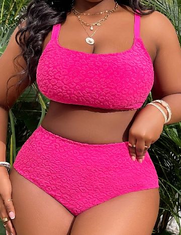 Costum de baie SHEIN CURVE, roz