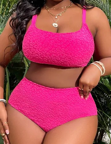 Costum de baie SHEIN CURVE, roz