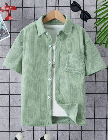 Camasa Shein Kids, verde