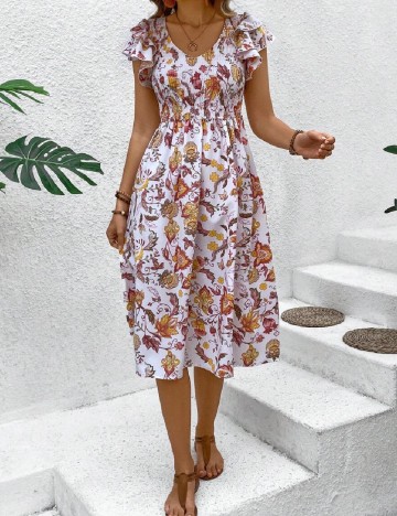 Rochie medie SHEIN, alb