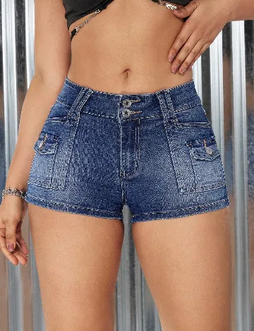 Pantaloni scurti SHEIN, albastru