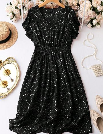 Rochie medie SHEIN CURVE, negru