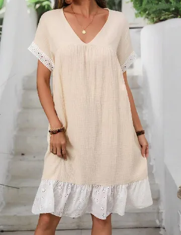 Rochie medie SHEIN, crem