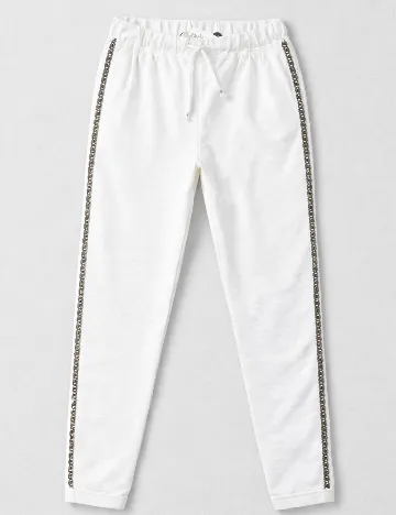 Pantaloni Zara, alb