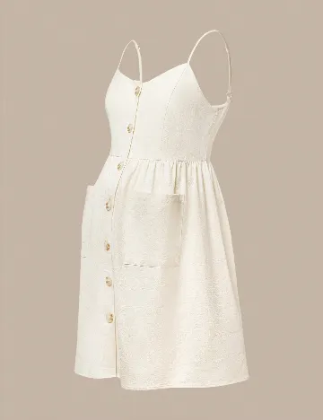 Rochie scurta SHEIN Maternity, ecru