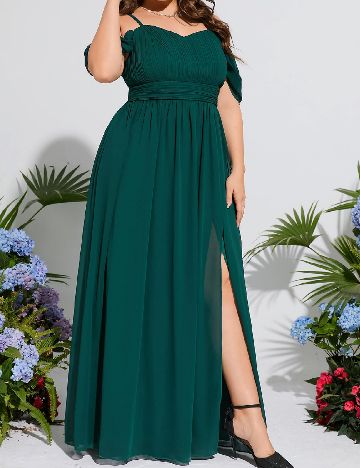 Rochie lunga SHEIN CURVE, verde