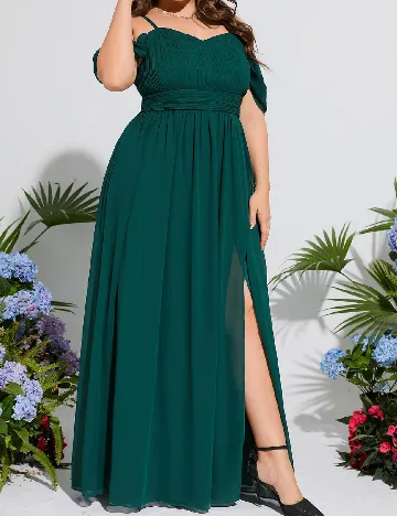 Rochie lunga SHEIN CURVE, verde