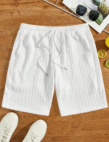 Pantaloni scurti SHEIN, alb