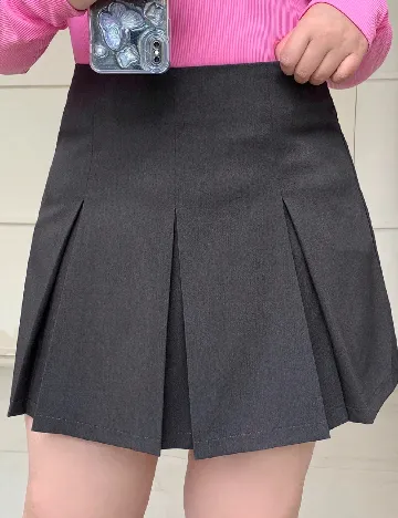 Fusta Dazy Plus Size, gri