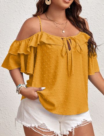 Bluza SHEIN CURVE, galben