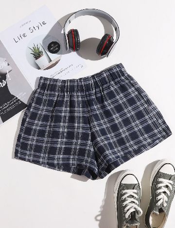 Pantaloni scurti SHEIN CURVE, bleumarin