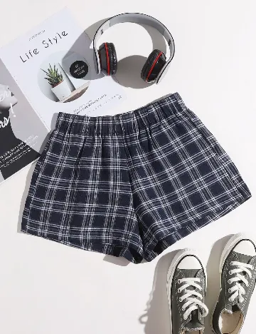 Pantaloni scurti SHEIN CURVE, bleumarin