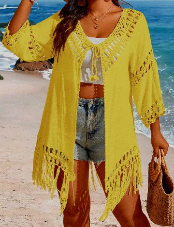 Kimono SHEIN CURVE, galben