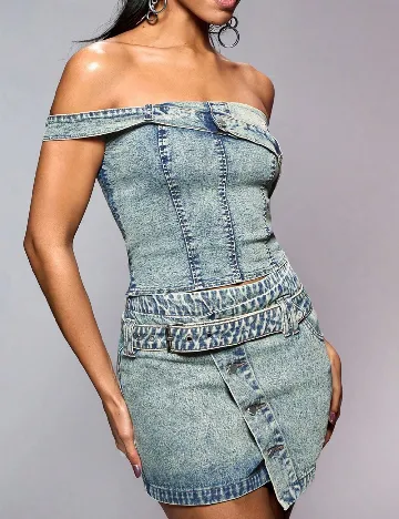 Fusta SHEIN, albastru