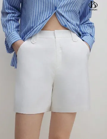 Pantaloni scurti SHEIN, alb