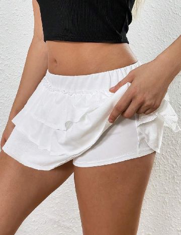 Fusta pantalon SHEIN, alb