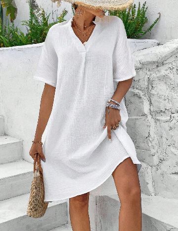 Rochie scurta SHEIN, alb