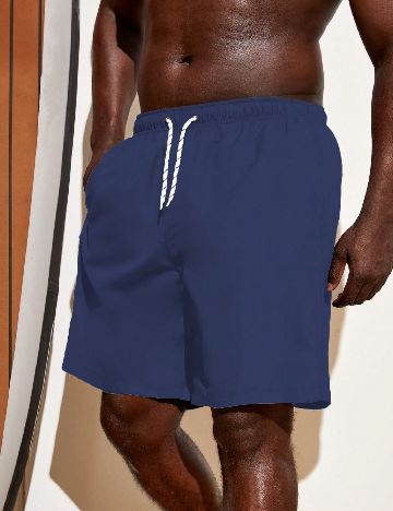 Pantaloni scurti SHEIN Plus Size Men, bleumarin
