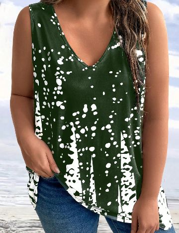 Maiou SHEIN CURVE, verde/alb