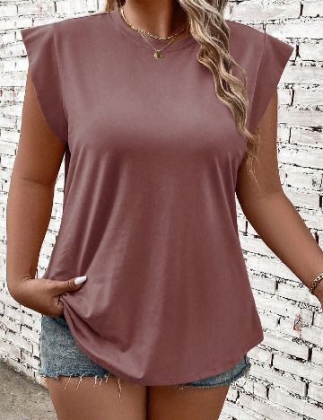 Maiou SHEIN CURVE, roz pudra