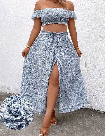 Compleu SHEIN CURVE, albastru