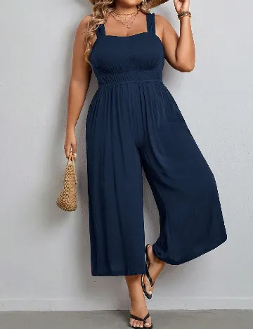 Salopeta SHEIN CURVE, bleumarin