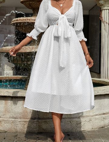 Rochie medie SHEIN, alb