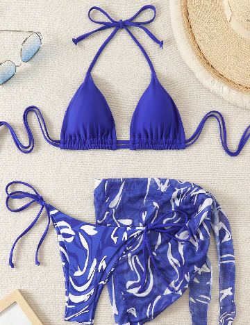 Costum de baie SHEIN, albastru