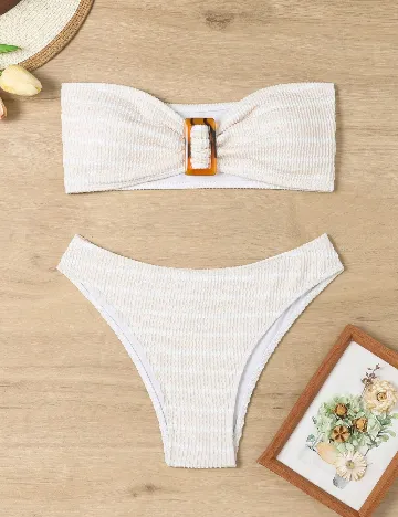 Costum de baie SHEIN, crem