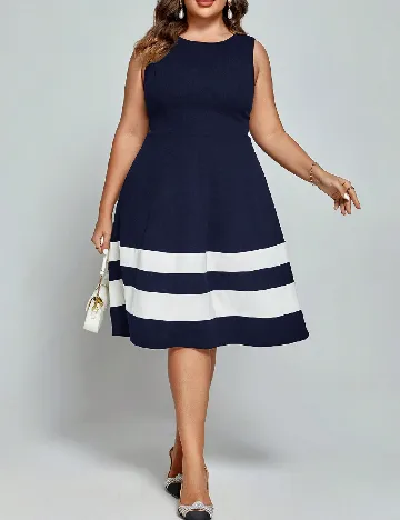 Rochie medie SHEIN CURVE, bleumarin