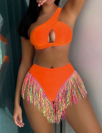 Costum de baie SHEIN, portocaliu