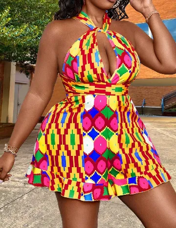 Salopeta SHEIN CURVE, mix culori