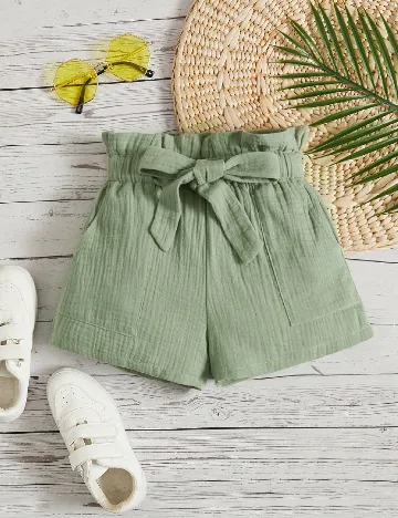 Pantaloni scurti Shein Kids, verde