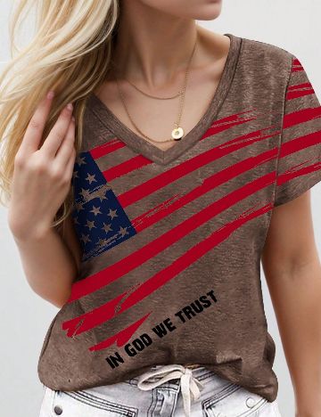 Tricou SHEIN CURVE, maro