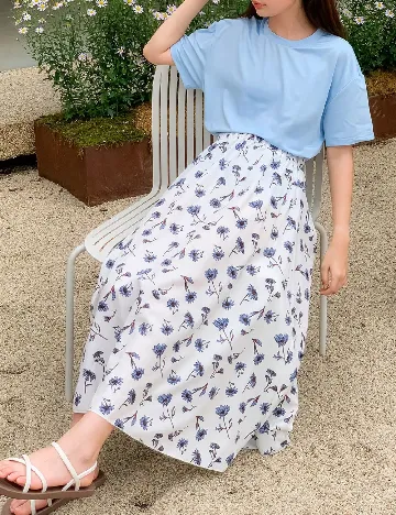 Compleu Shein Kids, alb/albastru